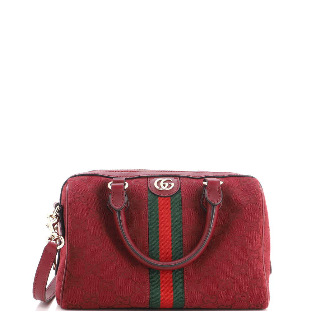 Gucci Small Ophidia Convertible Boston Bag GG Canvas
